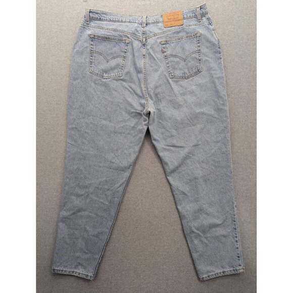 VINTAGE Levi's 522 Jeans Womens 24 Short Light Wash Tapered High Rise USA 90s - Picture 9 of 15